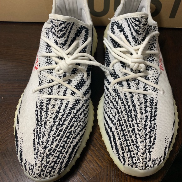 Discovered under a blacklight that Cream Yeezys have the zebra
